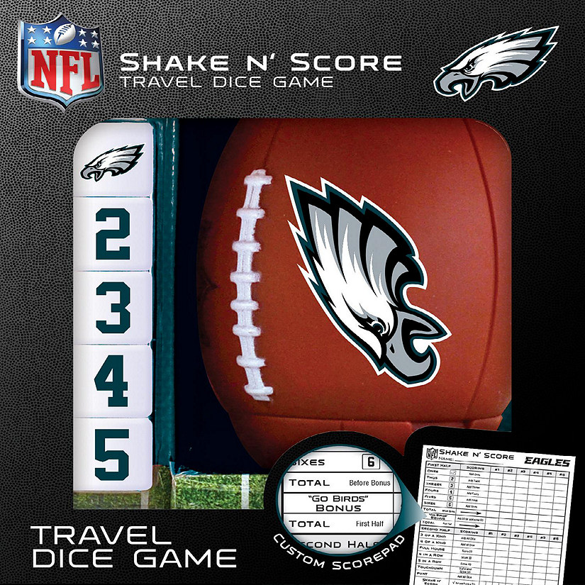 Officially Licensed NFL Philadelphia Eagles Shake N Score Dice Game Image