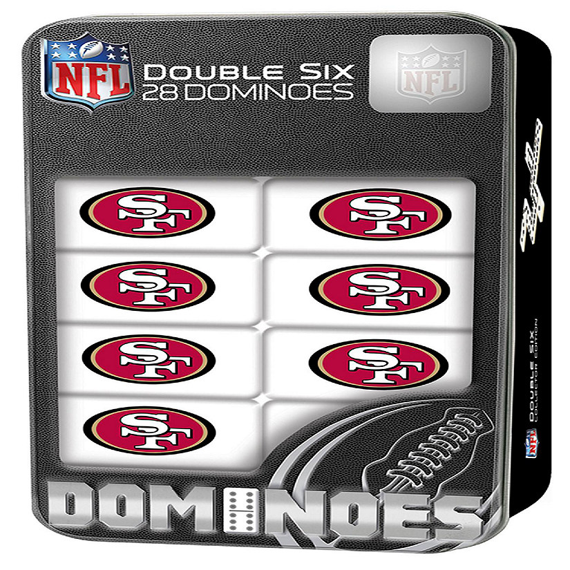 Officially Licensed NFL San Francisco 49ers 28 Piece Dominoes Game Image