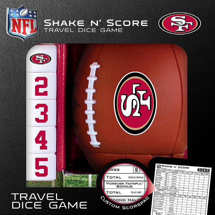 Officially Licensed NFL San Francisco 49ers Shake N Score Dice Game Image