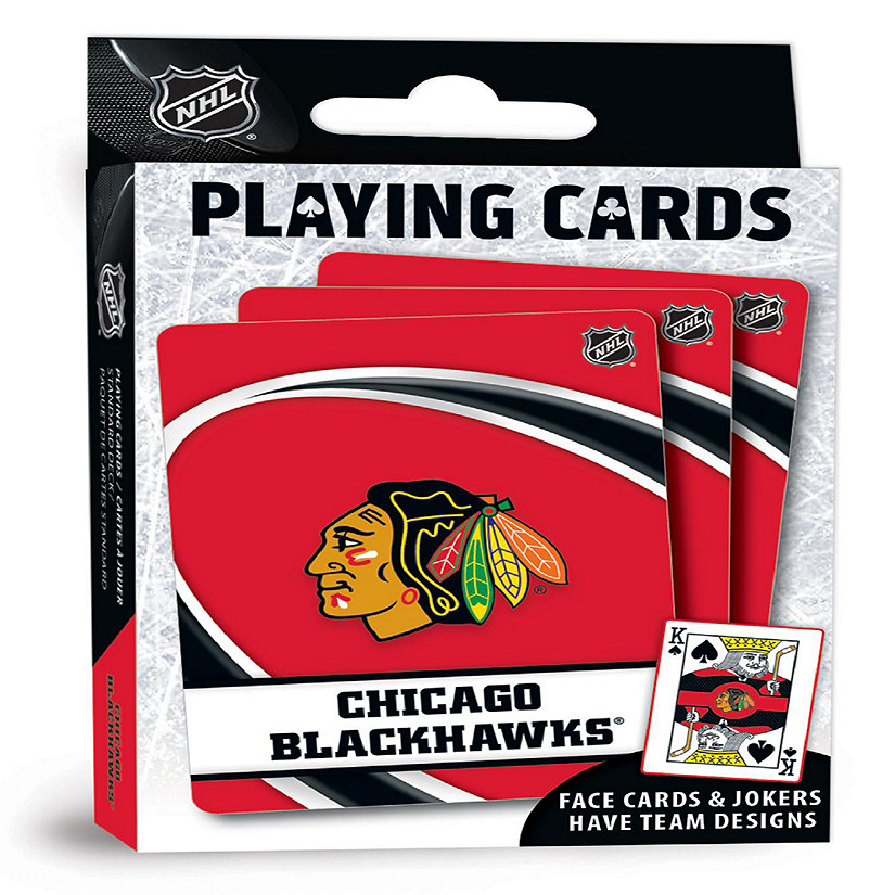 Officially Licensed NHL Chicago Blackhawks Playing Cards - 54 Card Deck Image
