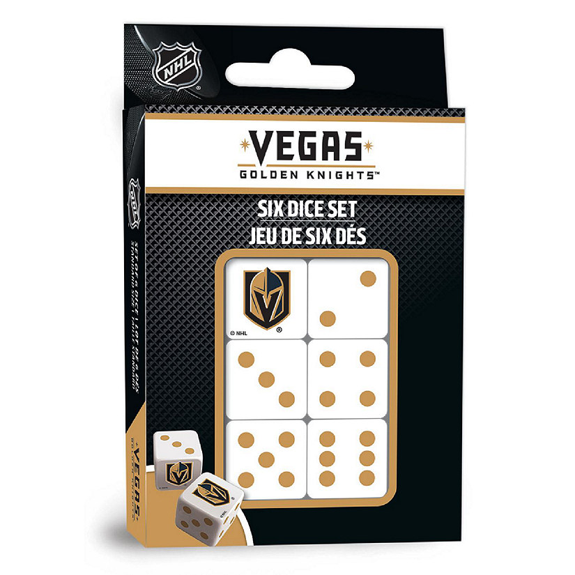 Officially Licensed NHL Las Vegas Golden Knights 6 Piece D6 Gaming Dice Set Image