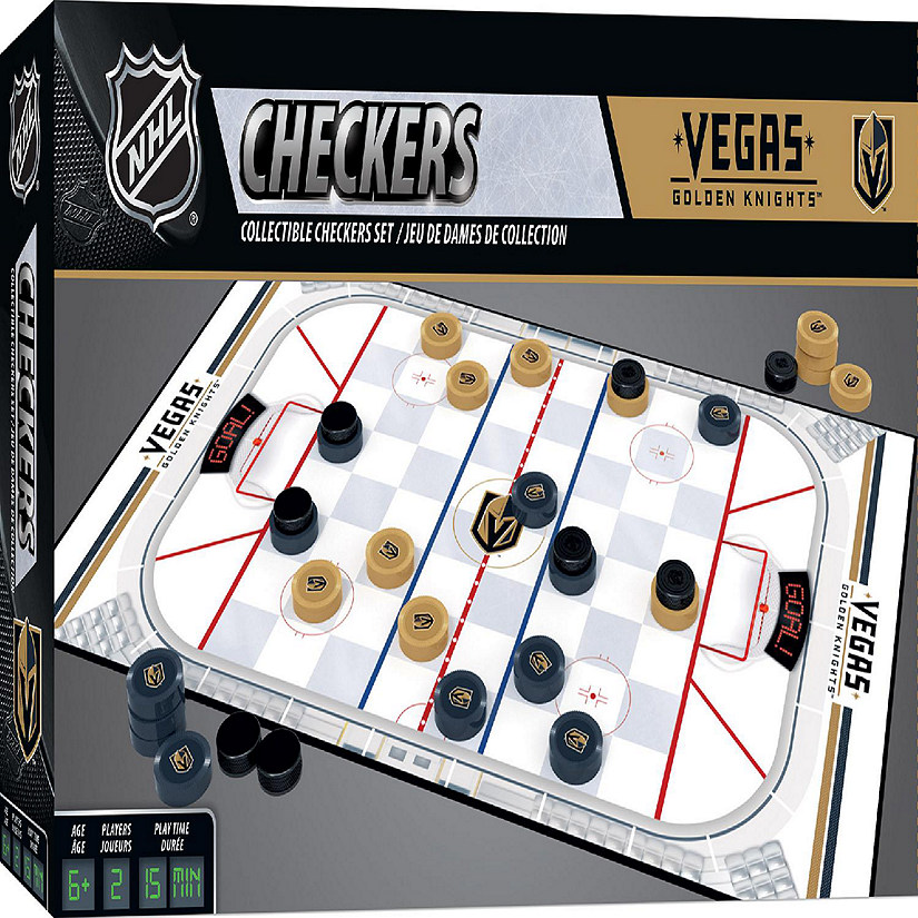 Officially licensed NHL Las Vegas Golden Knights Checkers Board Game ages 6+ Image