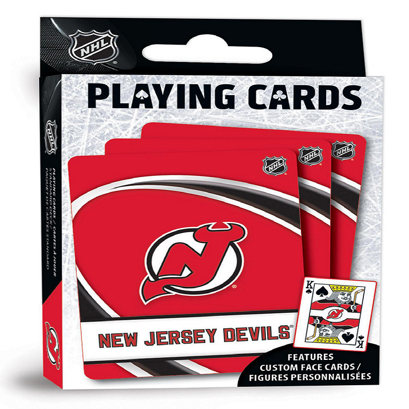 Officially Licensed NHL New Jersey Devils Playing Cards - 54 Card Deck Image