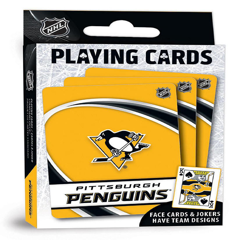 Officially Licensed NHL Pittsburgh Penguins Playing Cards - 54 Card Deck Image