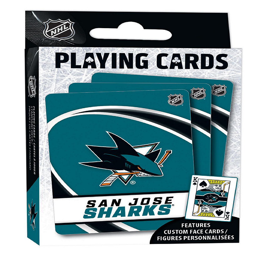 Officially Licensed NHL San Jose Sharks Playing Cards - 54 Card Deck Image
