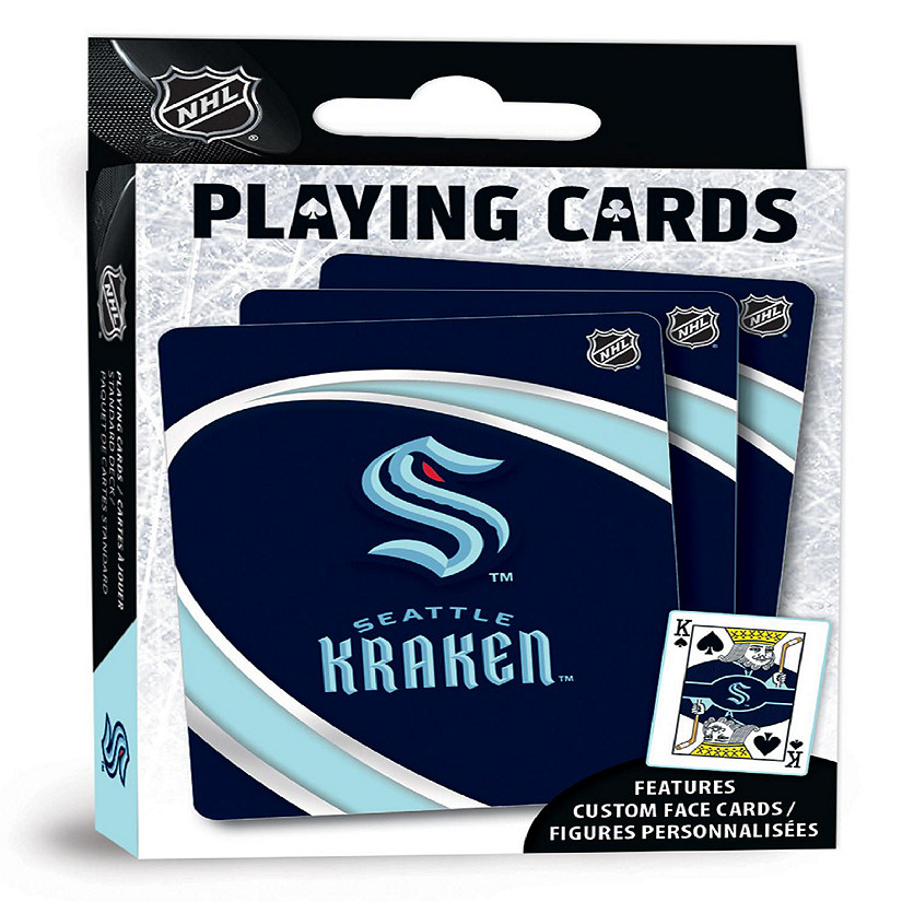 Officially Licensed NHL Seattle Kraken Playing Cards - 54 Card Deck Image