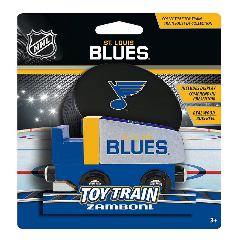 Officially Licensed NHL St. Louis Blues Wooden Toy Train Engine For Kids Image