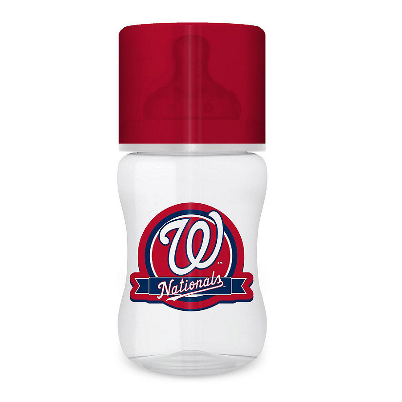 Officially Licensed Washington Nationals MLB 9oz Infant Baby Bottle Image