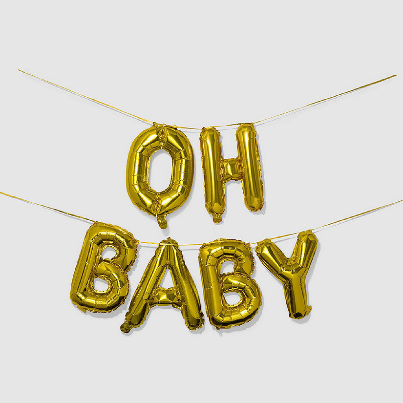 Oh Baby Balloon Banner - 1 Piece Image