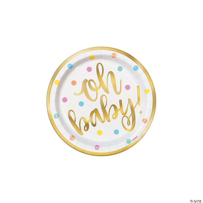 Oh Baby Paper Dessert Plates - 8 Ct. Image