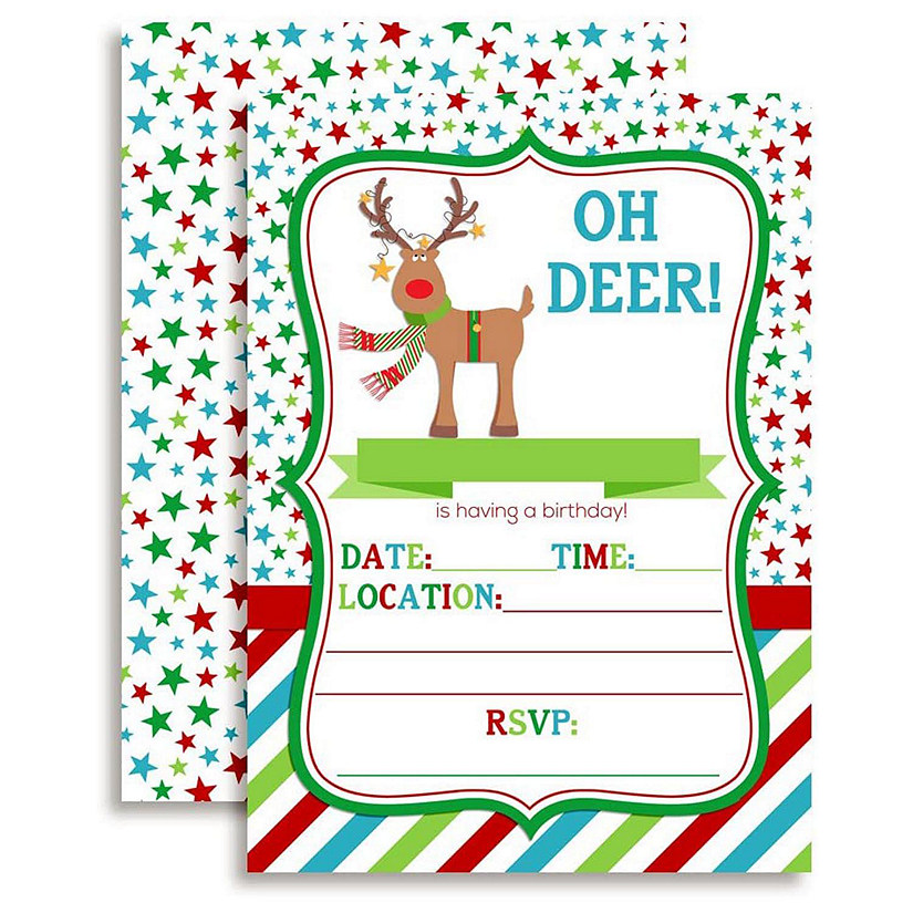 Oh Deer Christmas Invitations 40pc. by AmandaCreation Image