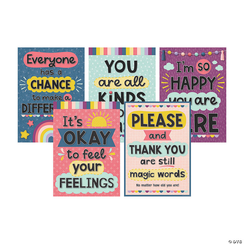 Oh Happy Day Positive Posters - 5 Pc. Image