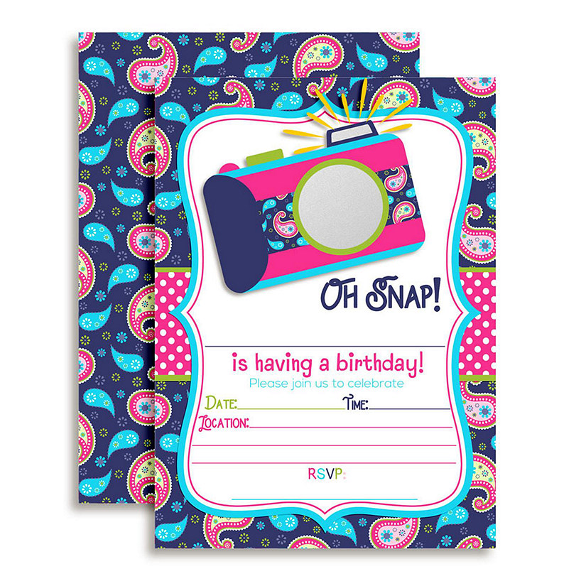 Oh Snap Birthday Invitations 40pc. by AmandaCreation Image