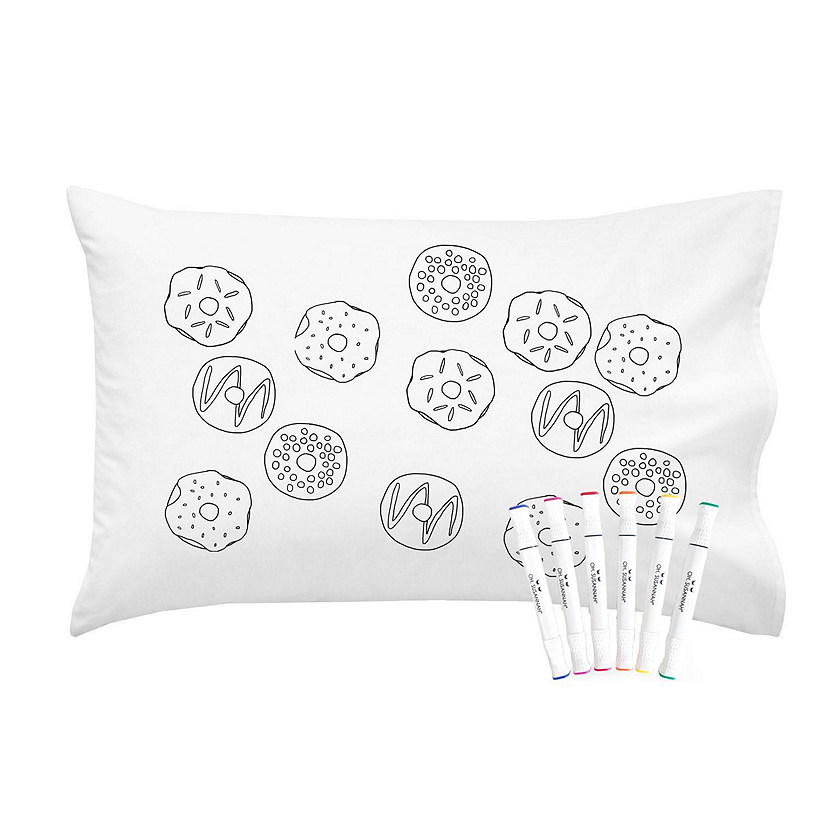 Oh, Susannah 20x30" Colorable  Donuts Pillowcase with Markers Image