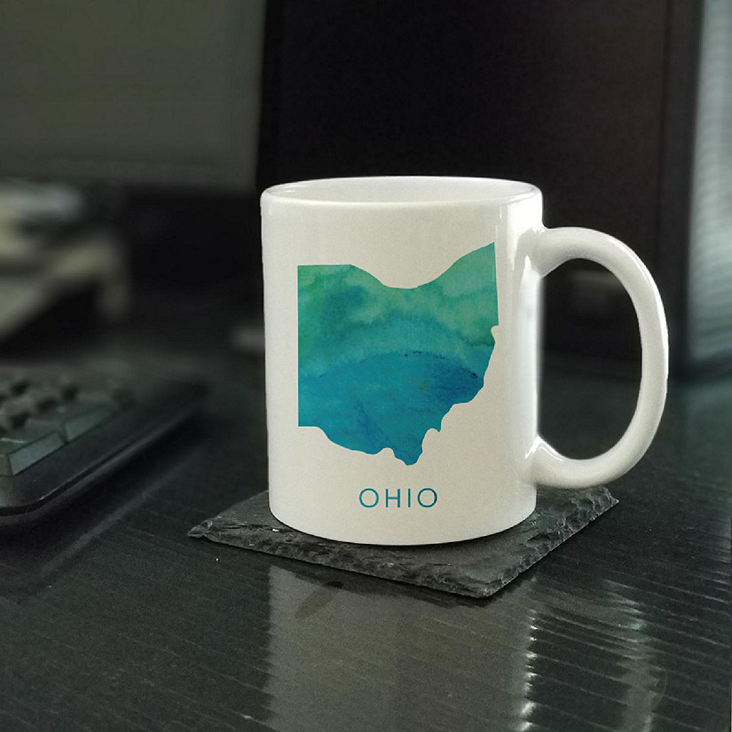 Ohio Aqua Blue Water Ceramic Mug Image