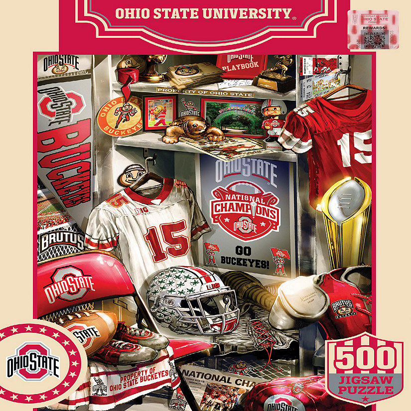 Ohio State Buckeyes - Locker Room 500 Piece Jigsaw Puzzle Image