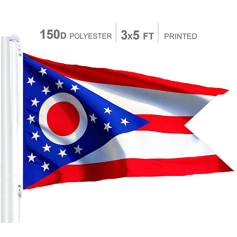 Ohio State Flag 150D Printed Polyester 3x5 Ft Image