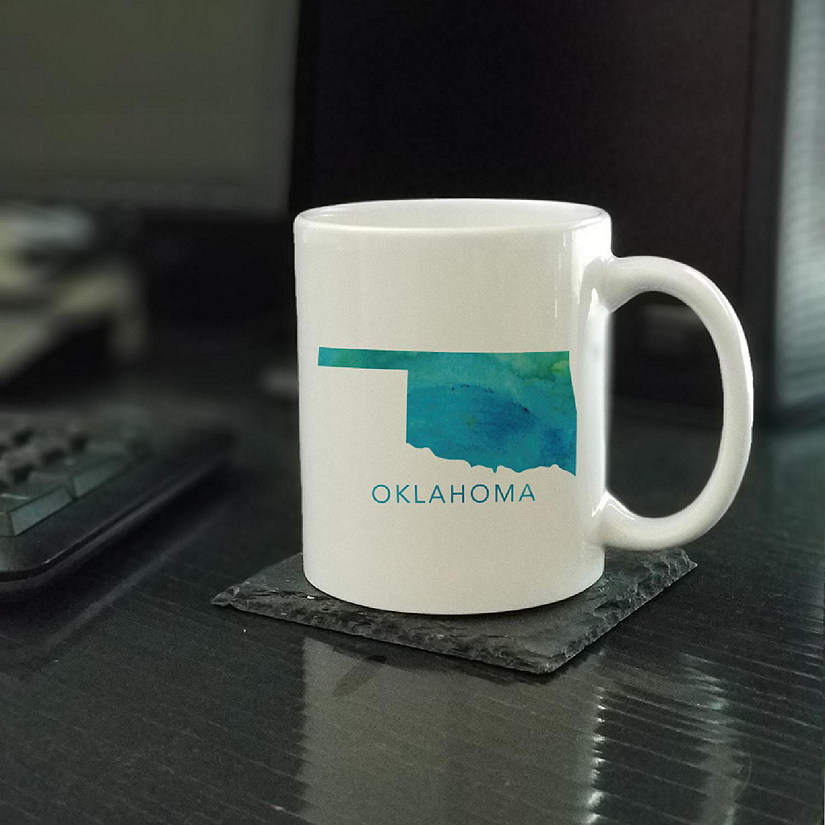 Oklahoma Aqua Blue Water Ceramic Mug Image
