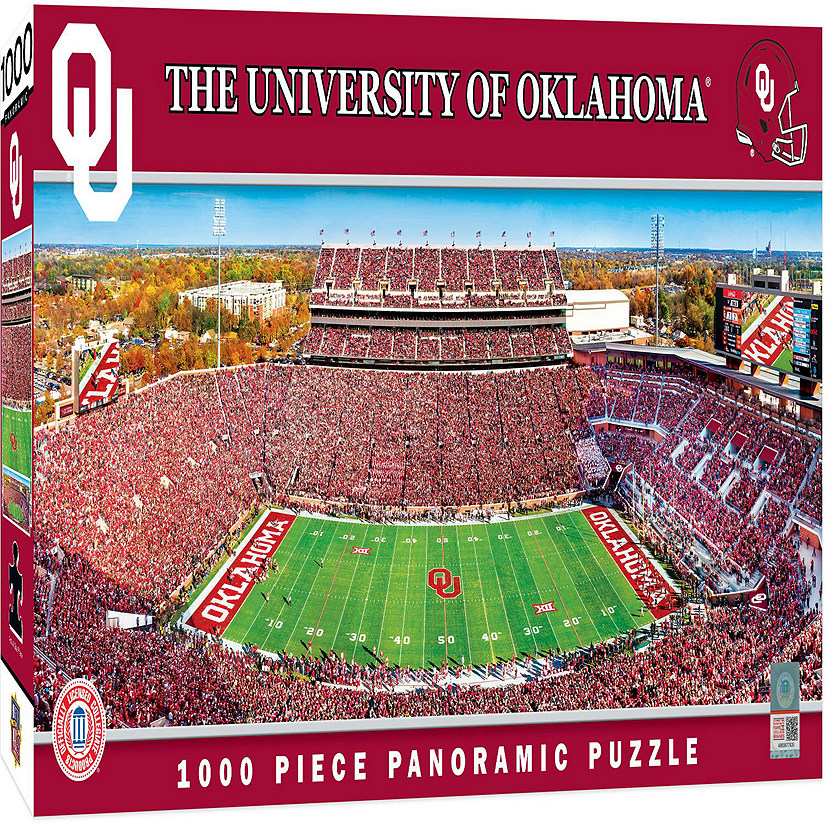 Oklahoma Sooners - 1000 Piece Panoramic Jigsaw Puzzle - Center View Image