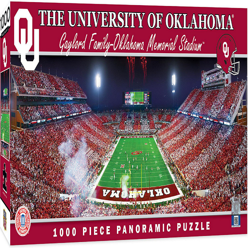 Oklahoma Sooners - 1000 Piece Panoramic Jigsaw Puzzle - End View Image