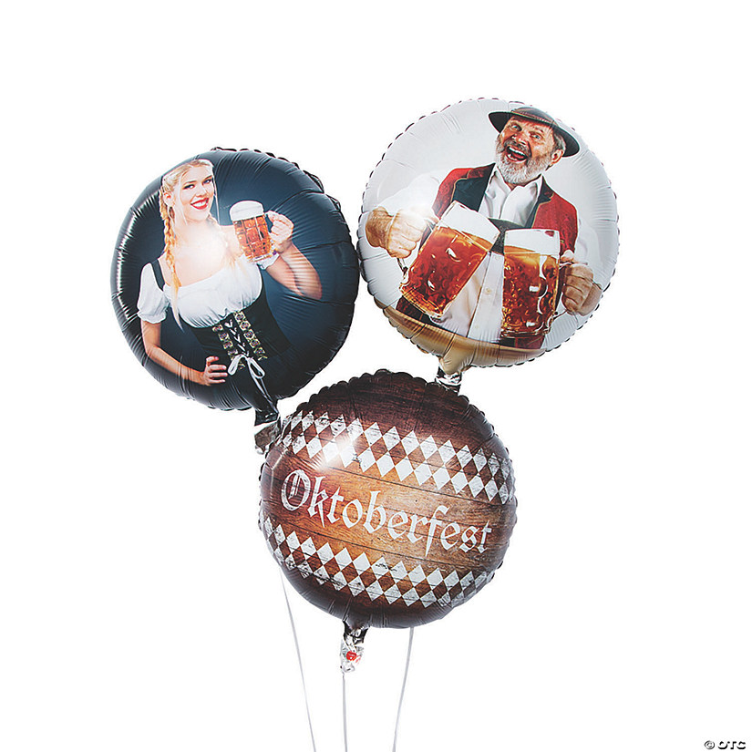 Oktoberfest 18" Mylar Balloons - 3 Pc. Image