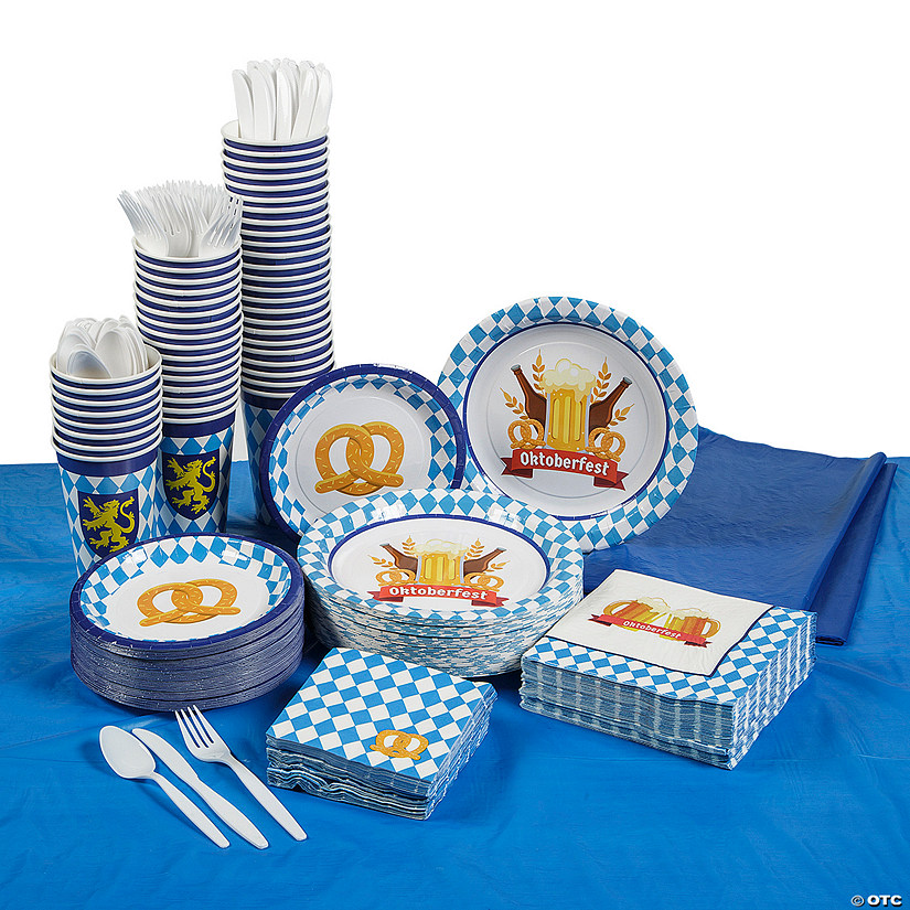 Oktoberfest Disposable Tableware Kit for 48 Guests 453 Pc.