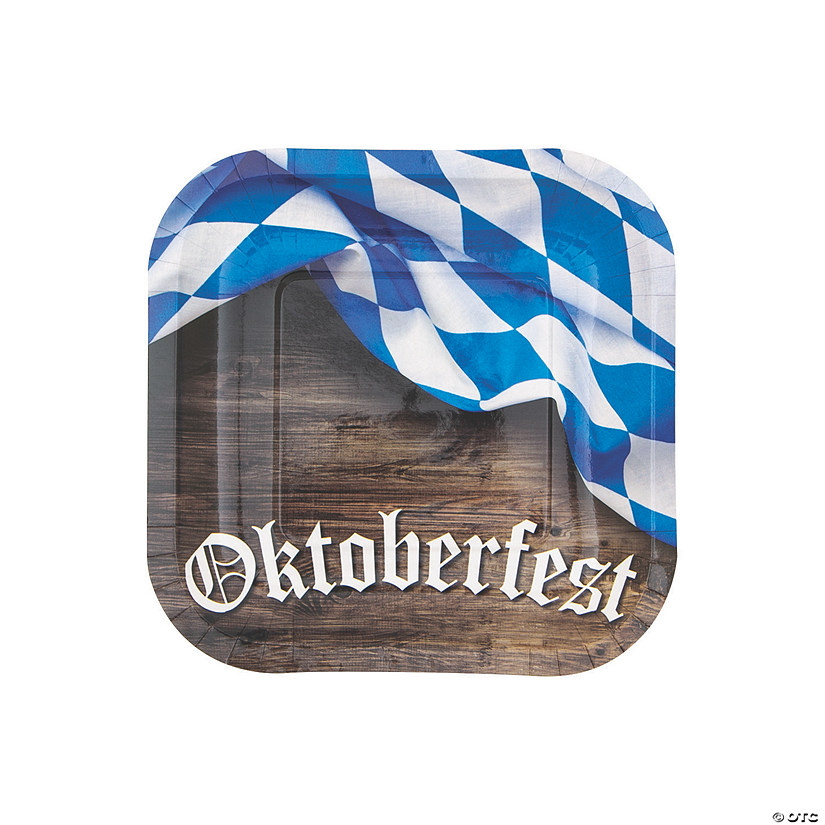 Oktoberfest Square Paper Dessert Plates - 8 Ct. Image