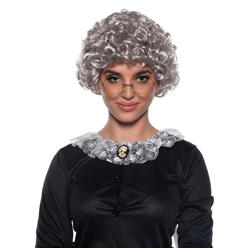 Old Lady Curls Adult Costume Wig Image