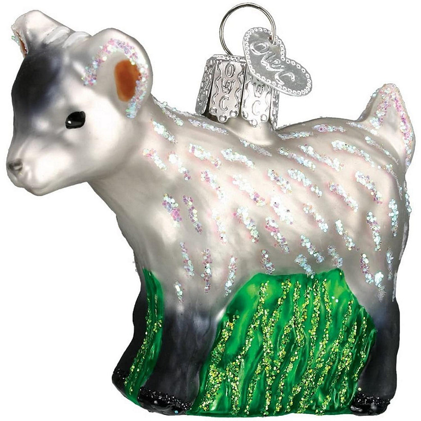 Old World Christmas 12285 Glass Blown Pygmy Goat Hanging Ornament Image