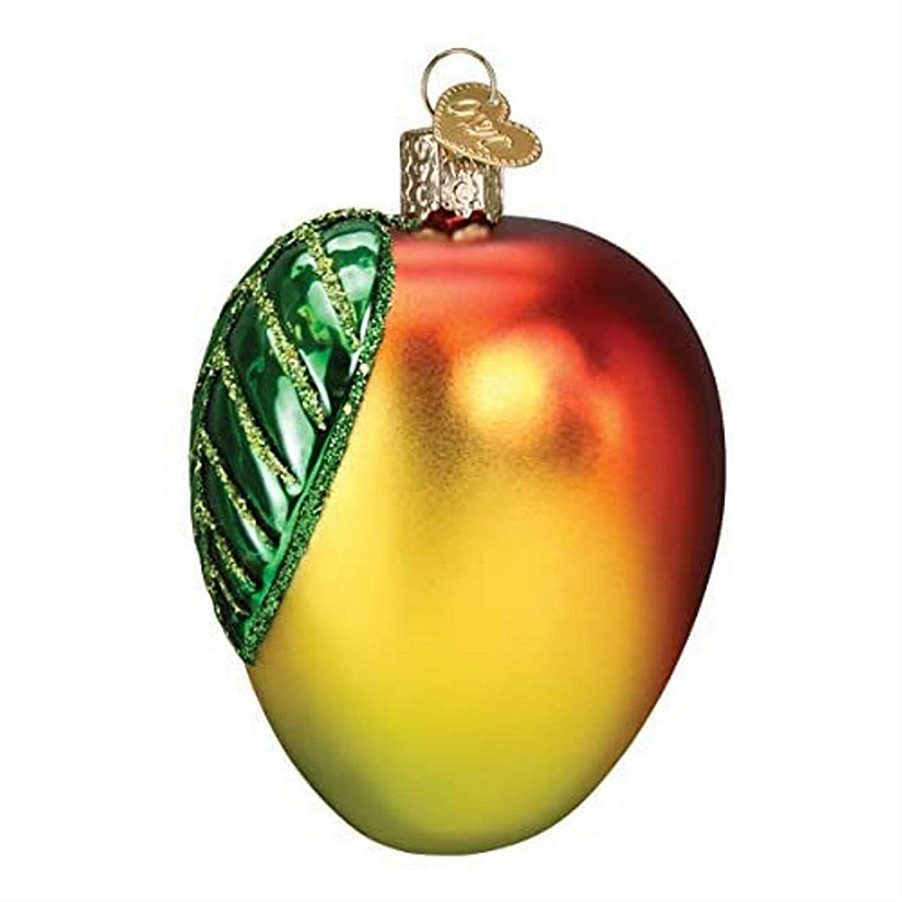 Old World Christmas #28131 Glass Blown Ornament, Mango 3.5" Image