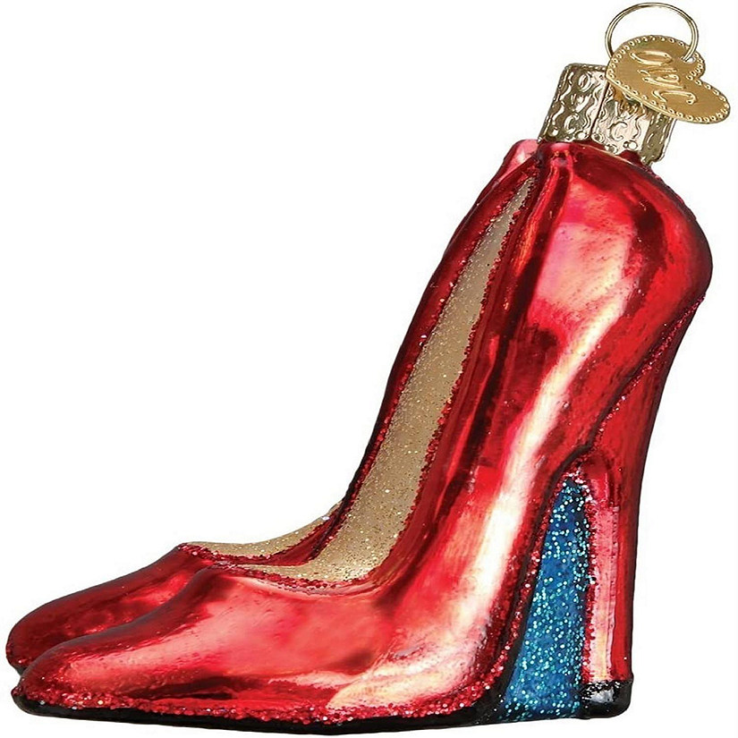 Old World Christmas 32266 Glass Blown Glamour Heels Ornament Image