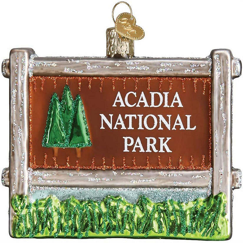 Old World Christmas #36190 Glass Blown Acadia National Park Ornament 4" Image