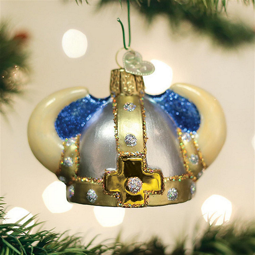 Old World Christmas 36288 Viking Helmet Glassblown Ornament