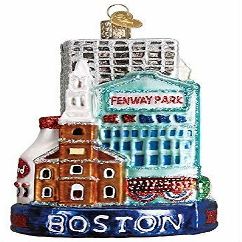 Old World Christmas Boston City Massachusetts Glass Ornament 20094 FREE BOX New Image