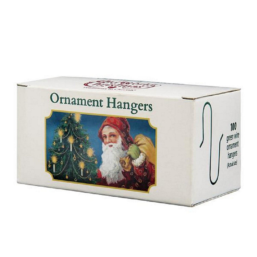 Old World Christmas Box of 100 Green Ornament Hangers 1441