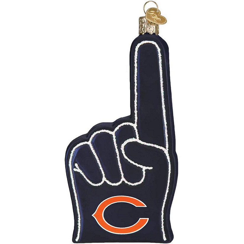 Old World Christmas Chicago Bears Foam Finger Ornament For Christmas Tree