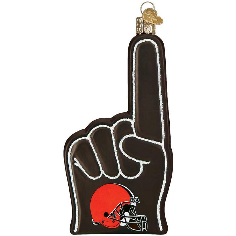 Old World Christmas Cleveland Browns Foam Finger Ornament For Christmas Tree Image