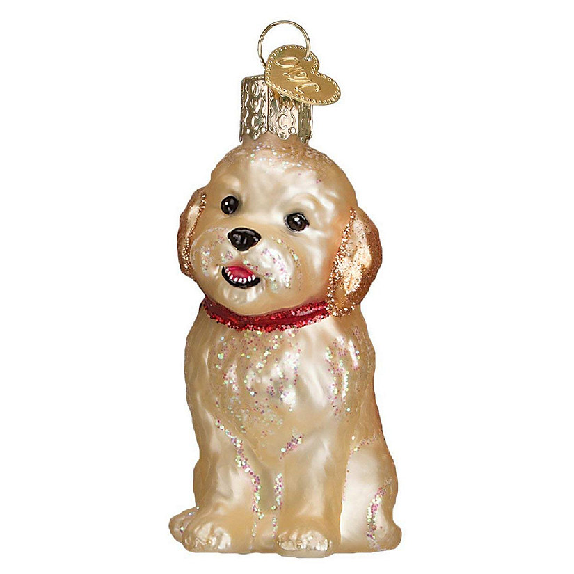 Old World Christmas Cockapoo Puppy Dog Glass Ornament 12440 Decoration FREE BOX Image