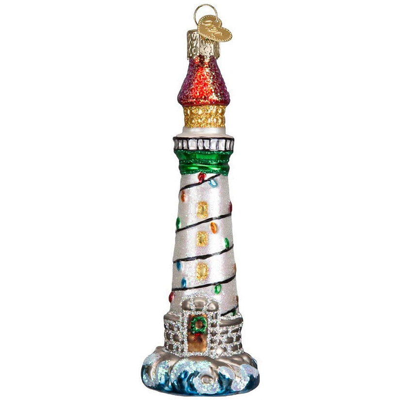 Old World Christmas Collection Glass Blown Ornaments Holiday Lighthouse Image