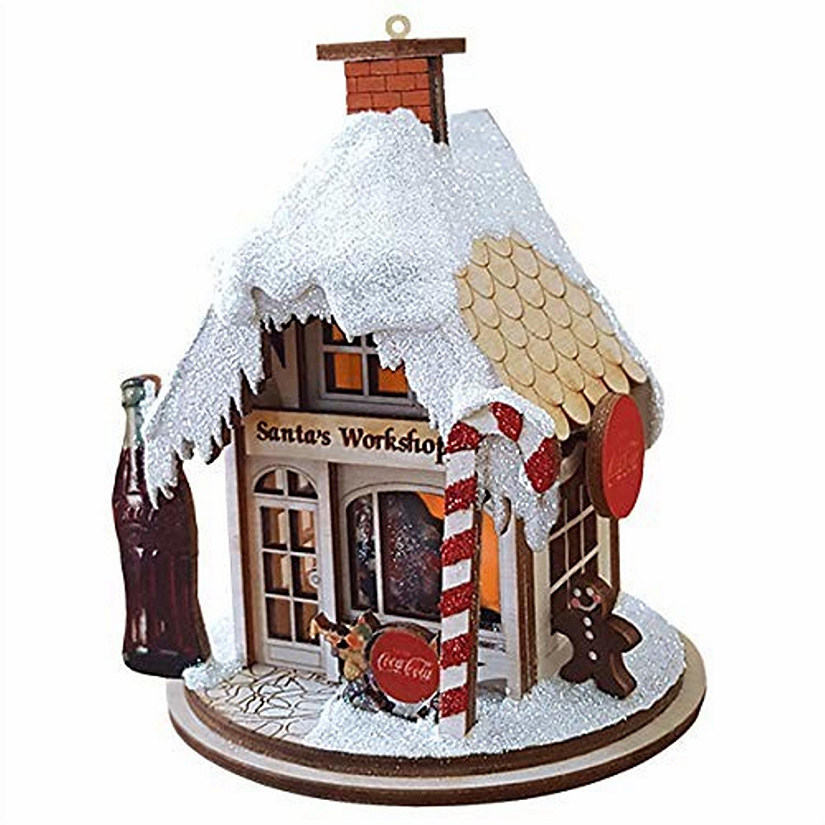 Old World Christmas Cottage Santa's Ornament 84002