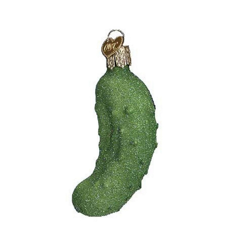 Old World Christmas Glass Blown Ornament- Glistening Pickle 28093 Image