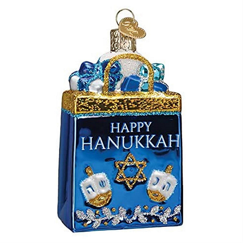 Old World Christmas Glass Blown Ornament- Happy Hanukkah 36302 Image