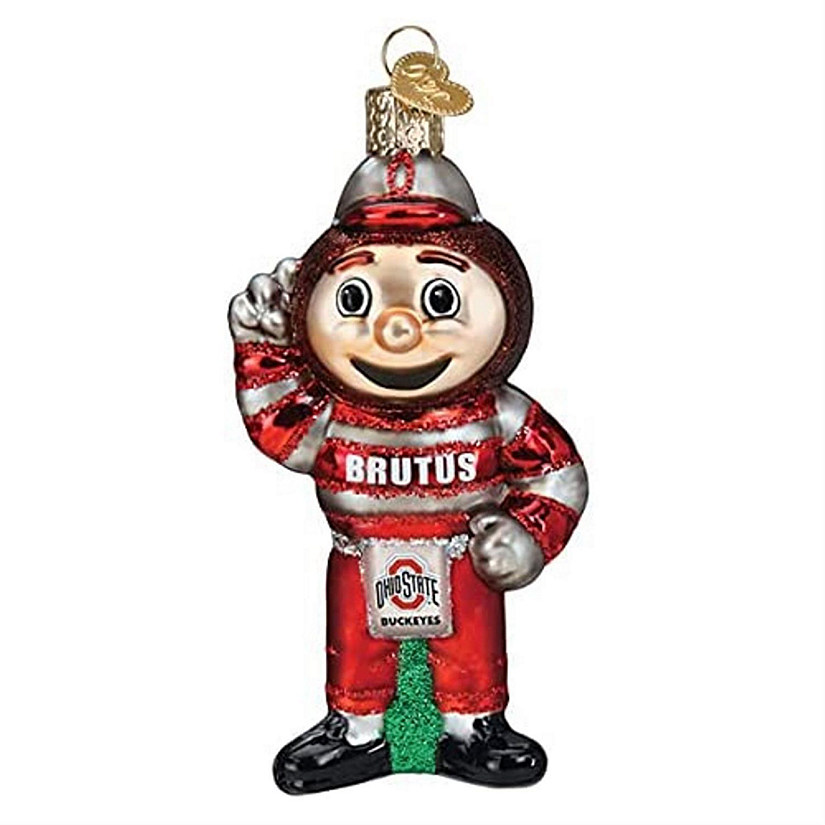 Old World Christmas Glass Blown Ornament, Ohio State Brutus Buckeye 64899 Image