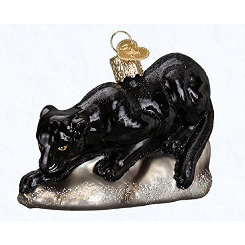 Old World Christmas Glass Blown Prowling Panther Ornament