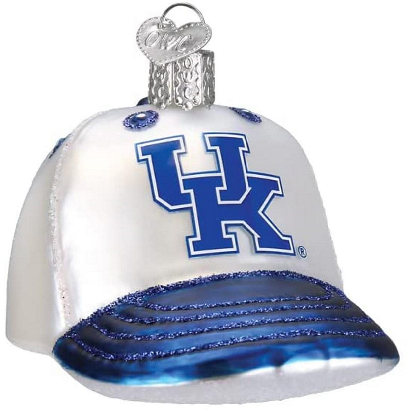 Old World Christmas Glass Blown Tree Ornament, Kentucky Baseball Cap Image