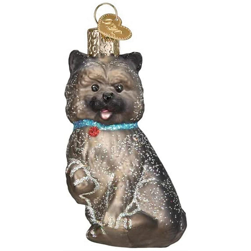 Old World Christmas Hanging Glass Tree Ornament, Cairn Terrier Image