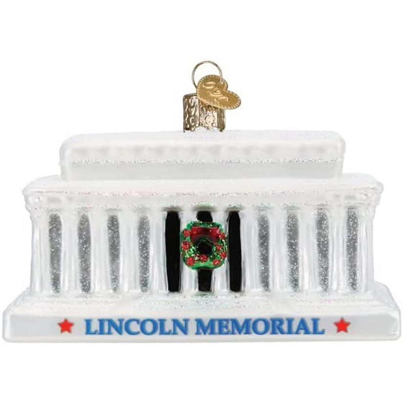 Old World Christmas Lincoln Memorial Glass Blown Ornament for Christmas Tree Image