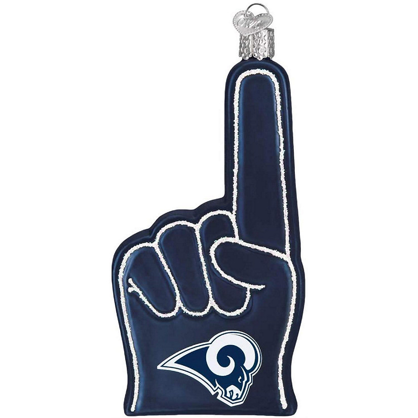 Old World Christmas Los Angeles Rams Foam Finger Ornament For Christmas Tree Image