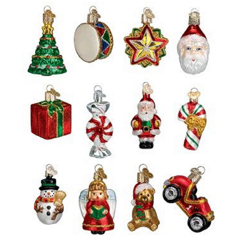Old World Christmas Miniature Christmas Ornaments 12 Piece Set Mini 14018