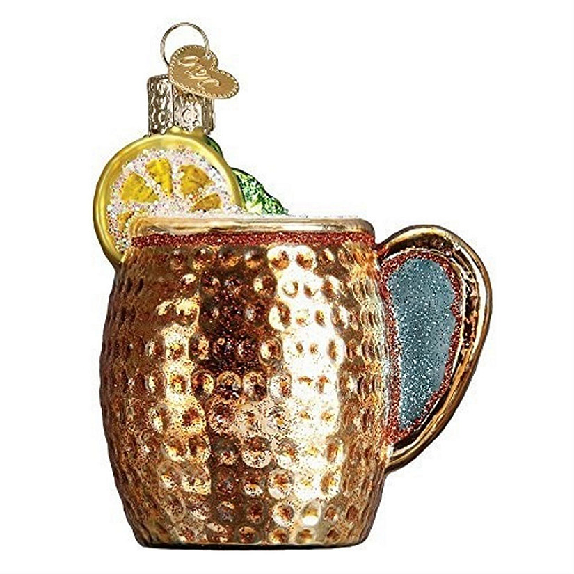 Old World Christmas Moscow Mule Mug Glass Blown Ornament Image